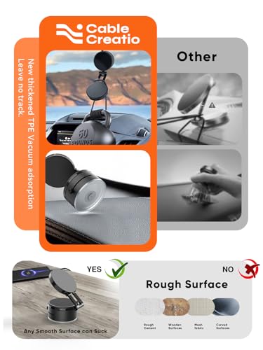 Image of CableCreation Magnetic Phone Holder for Car, 360 Rotating Phone Mount