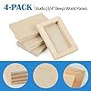 Falling in Art Unfinished Birch Wood Panels Kit for Painting, Wooden Canvas 4 Pack of 4x6’’ Studio 3/4’’ Deep, Cradle Boards for Pouring, Art, Crafts, Burning and More #5