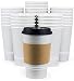 Disposable Coffee Cups With Lids - 16 oz To Go Coffee Cups (90 Set) With Sleeves and Tight Lids Prevent Leaks. Paper Hot Cup Holds Shape With Hot, Cold Drinks. Insulated to Protect Fingers from Heat!