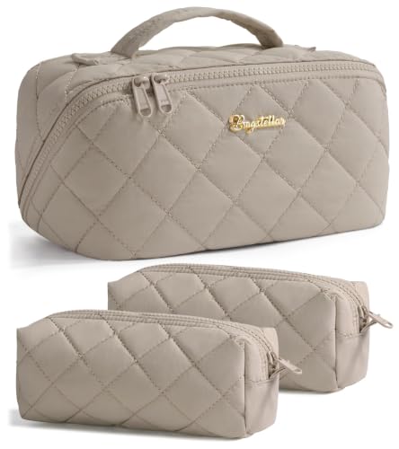 Image of Travel Makeup Bag, Large Capacity Puffy Toiletry & Cosmetic Bag for Women