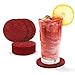 Produktbild Tebewo 10er-Set Filz-Untersetzer - Premium-Untersetzer für Gläser, Tassen, Becher, Tisch und Bar, rund (10cm (rund), Rot hell)