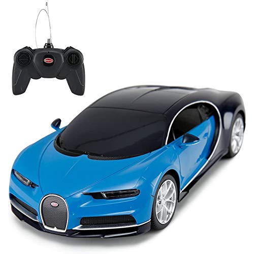 Bugatti Veyron Chiron RC Car 1:24 Scale Remote Control Toy Car, Bugatti Chiron R/C Model Vehicle for Kids - Blue