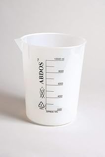 United Scientific P50603 Polypropylene Beaker with Printed Graduation, 250ml Capacity (Pack of 12)