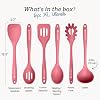 Starpack Like a Boss XL Silicone Cooking Utensils Set (6-Piece, 13.5") - LFGB Certified, 600°F Heat Resistant, BPA-Free - Heavy-Duty Steel Core, Dishwasher Safe - for Nonstick Cookware, Earthy Pink #2