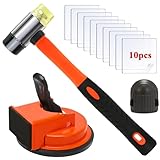 Floor Gap Fixer Tool Kit With Rubber Mallet & 10 Reusable Sticky Pads& Knee Pad,Suction Cup Laminate/Vinyl Flooring Tool For Fix Gaps,Heavy Duty Floor Gap Repair Kit For Vinyl Plank Hardwood Floor​
