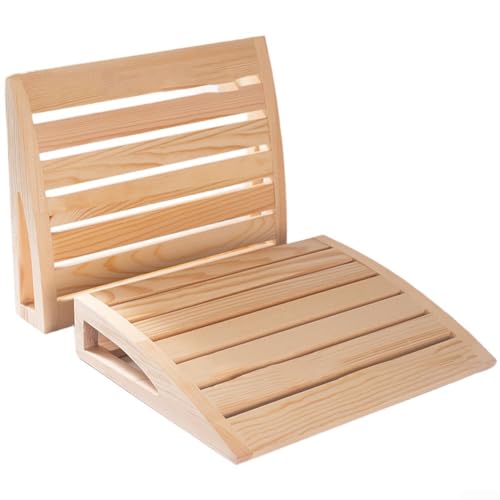 Appui-tête de sauna entièrement fabriqué à partir de bois naturel sans fixations métalliques ni revêtement synthétique pour une expérience thermique pure (A)