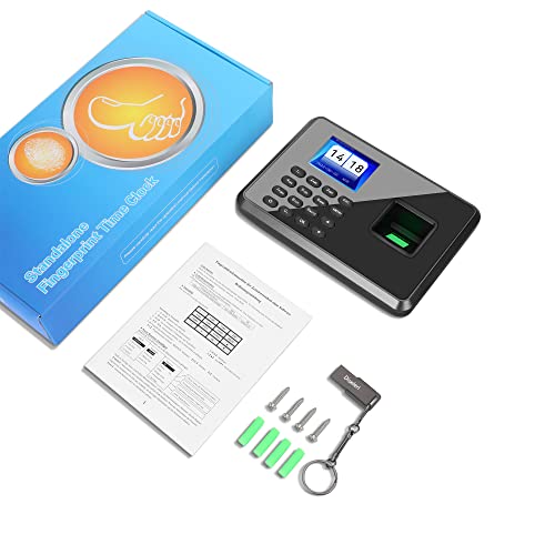 Diseleri Fingerprint Time Clock In Machine For Small Business,Time Clocks For Employees,Usb Download Data, Checking-In Recorder 2.4 Inch Tft Lcd Screen, 0 Monthly Fees (With 8Gb Flash Drive) #TOP5