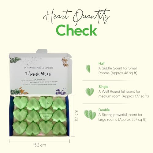 Citronella Wax Melts - 12 Pcs Heart Shape Wax Melts Perfect for Gift - Cruelty & Plastic Free Candle Alternative - Vegan & Pet Friendly Highly Scented Candle Wax Melt, Redolence - Image 8
