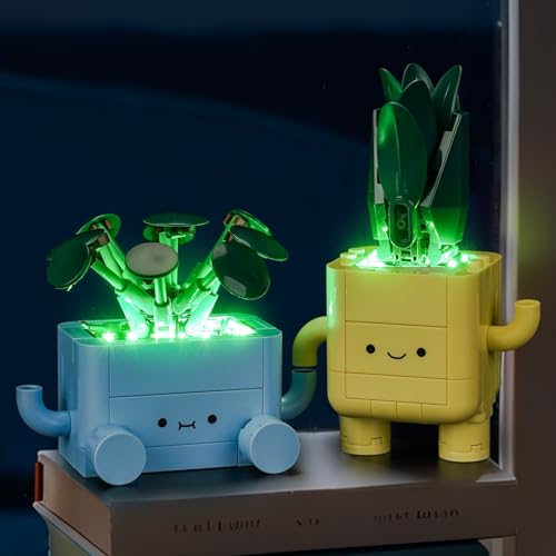 BRICKSHINING LED Lighting Compatible with LEGO 10349 Botanicals Happy Plants, Light Kit Compatible with LEGO 10349 Botanical Collection Decor, NOT Included The Model - JUST Lights