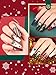 Christmas Semi Cured Gel Nail Strips – 20PCS Full Wrap Nail Stickers with Red Santa Claus & Green Christmas Tree Designs, Easy DIY Winter Nail Art for Women,Snowman Snowflake Nail Ornament (5)