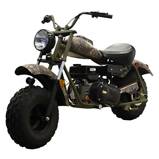 M MASSIMO MOTOR Warrior200 196CC Engine Super Size Mini Moto Trail Bike MX Street for Kids and Adults Wide Tires Motorcycle Powersport CARB Approved (Camouflage)