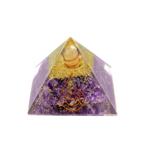 Image of Amethyst Pyramid | 2-Inch | Natural Amethyst Crystal Pyramid for Calmness, Meditation, and Spiritual Healing|Perfect for Home Decor and Gifting