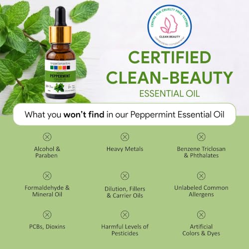 Image of Organix Mantra Peppermint Oil for Skin, Hair, Personal Care & DIY - 100% Natural & Steam Distilled Oil - 15ML