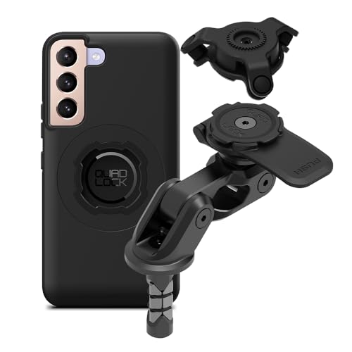Image of Quad Lock Motorcycle Fork Stem Mount PRO Kit with Vibration Dampener and MAG Phone Case for Galaxy S22
