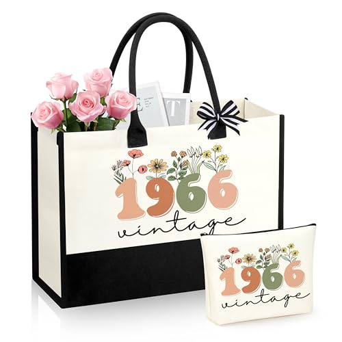 Set vintage 60 cumpleaños para mujer bolso y cosmetiquera miniatura 1