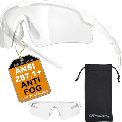 HTS HUNTERSKY Eye Protection Anti Fog Sport Safety Glasses for Women Men Running Cycling Riding Pickleball Range S54