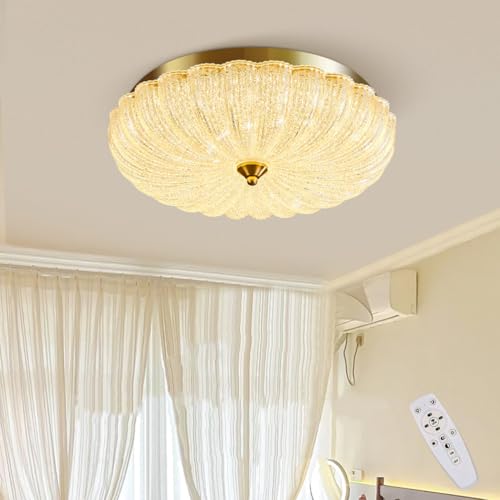 Plafonnier LED or de luxe luminaire chic en acrylique pour chambre à coucher élégante