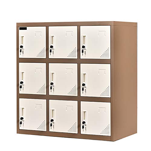 Mayroy Metal Locker Office Storage Locker Home Steel Locker School Storage Organizer, Storage Cabinet For Kids Students Employee (W9D) (White) #TOP4
