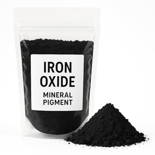 Black Iron Oxide Mineral Pigment – 5oz Bag | Non-Toxic, High-Pigment Powder for Crafts, Cement, Clay & Epoxy Resin