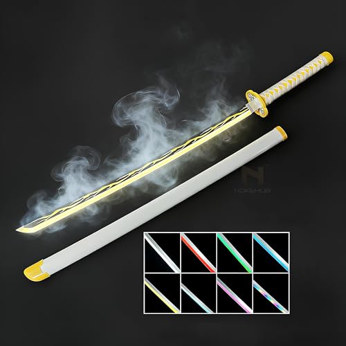 Image of Zenitsu Katana 104cm with Interchangeable Lighting and Smoke Effects, Japanese Samurai Sword Replica