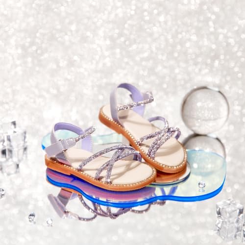 Image of PHIRAMIN Toddler Flower Girl Sandals - Girl Dress Shoes Toddler Little Kid Wedding Party