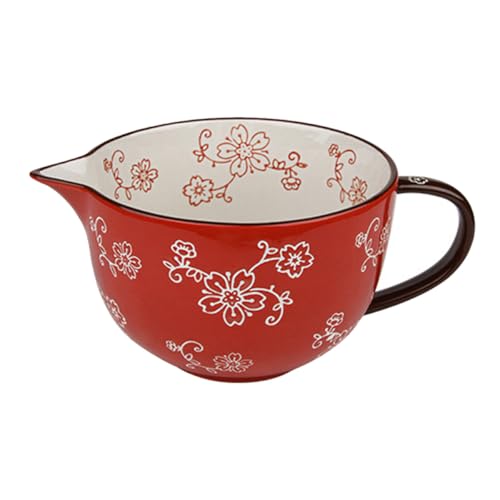 Tazón Mezclador Cerámico Rojo para Cocina GANAZONO miniatura 1