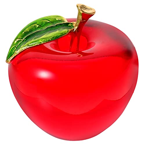 ARTIBETTER Crystal Tablescape Decor Tabletop Decor Natural Home Decorations for Home Diamond Decorations Clear Ornaments Desktop Ornament Artificial Fruit Apples