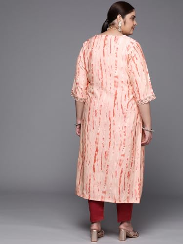 Image of Printed Silk Straight Kurta