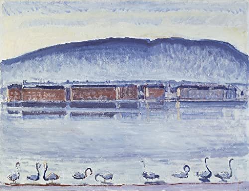 Affiche Toile Lac Léman Ferdinand Hodler décoration murale tableau salon moderne 60x90