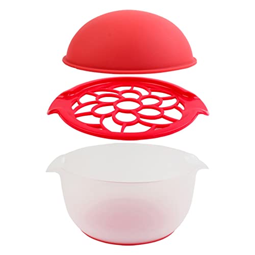 Pomegranate Seed Removal Silicone Pomegranate Bowl Peeling Tool Safes Non Slip Easy To Use Red Juicer Hand Press Wooden (Red, One Size) #TOP27