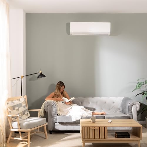 Cecotec Climatiseur Split AirClima 18000 Smartfresh, 18000 BTU, Moteur CC, Pompe à chaleur, Télécommande, Affichage LED, Système Inverter, 5 Modes, 8 Vitesses, Couverture 35 m2