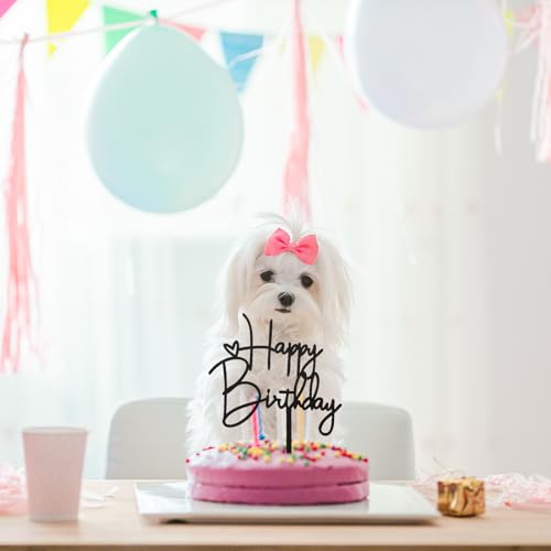 Qianyu 3 szt. toppery na tort z okazji urodzin akrylowe ozdoby na ciasto artykuły dekoracyjne na babeczki dekoracja dla kobiet mężczyzn pamiątka rocznicowa