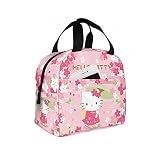 Pink Cat Insulated Lunch Bag Women or Girls,Waterproof and Reusable Lunch Tote for Women/Men/Office/