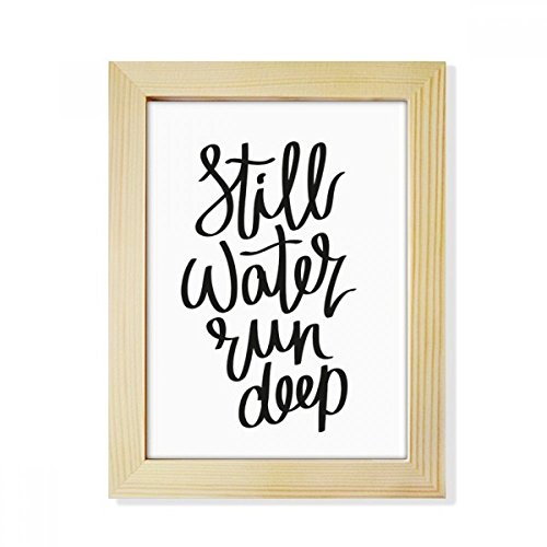 Cuadro de escritorio de madera de 6x8 pulgadas con marco decorativo Still Water 2