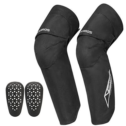 ROCKBROS Rodillera Deportiva Térmica de Invierno 2 Pack Calendador de Piernas Anti Viento para Hombres y Mujeres con Cojín de PU Engrosado Amortiguación para Ciclismo Motocicleta Correr Voleibol