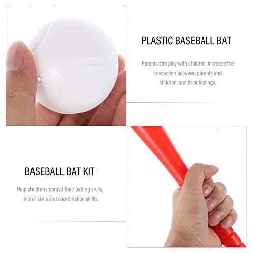 Lioobo Kids Baseball Bat 4 Sets Sports Plastic Baseball Bat With Ball Set Toddler Baseball Set Kids Baseball Game For Beginner Kids Baseball Practice Outdoor Yard Toy Plastic Baseball Bat #TOP1