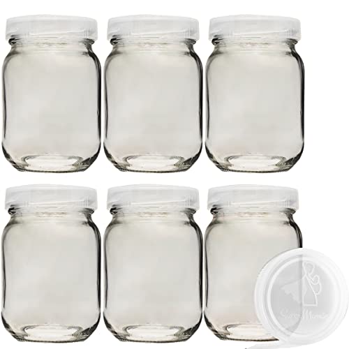 Potes Vidro para Armazenar Leite Materno Vidro Liso 200ml 6UND