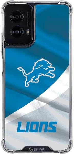 Skinit Clear Phone Case Compatible with Moto G Power 5G (2024) - Officially Licensed NFL Detroit Lions Design