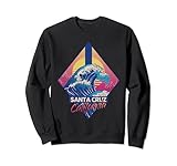 8.5 oz, Klassisch geschnitten Santa Cruz California Retro Vintage Sunset Palmen 70er 80er Sweatshirt