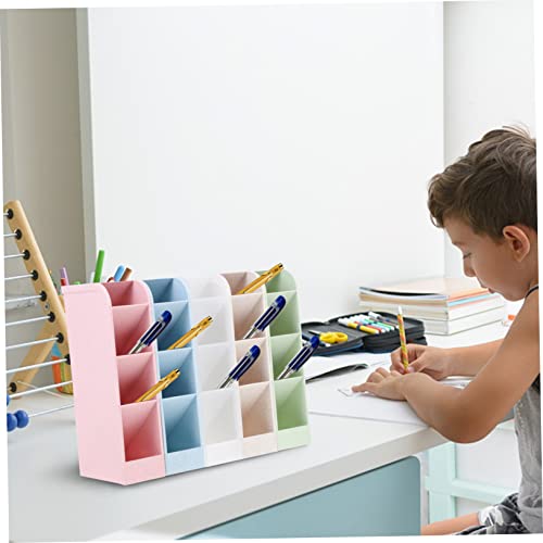 Porte-stylos multifonctions de bureau accessoire de rangement léger 5 pièces - 6