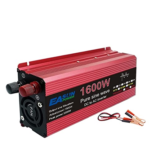 Convertisseur 1600W pure sinus évite la surchauffe des appareils sur batterie 24V