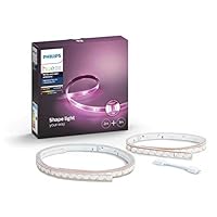 Philips Lighting Hue White And LightStrip Plus Striscia LED Smart, Dimmerabile, 16 Milioni Colori,...