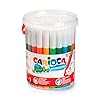 CARIOCA Jumbo | Pennarelli Lavabili per Bambini in Barattolo con Maniglia, Set Pennarelli Punta Grossa, 50 Colori