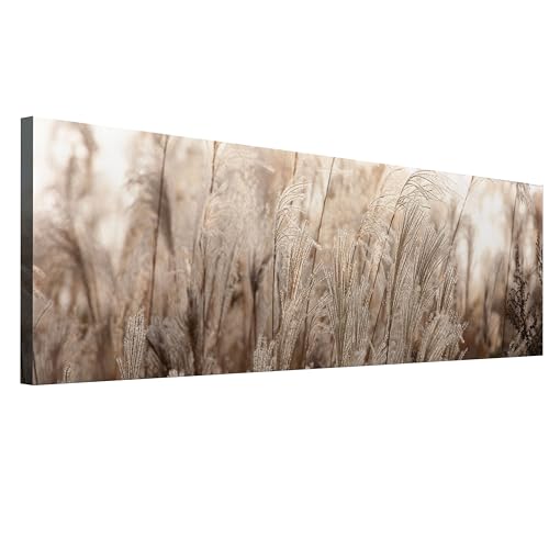 Cuadros decorativos LUMASOUL de 120x40 cm con marco de madera para un salón moderno