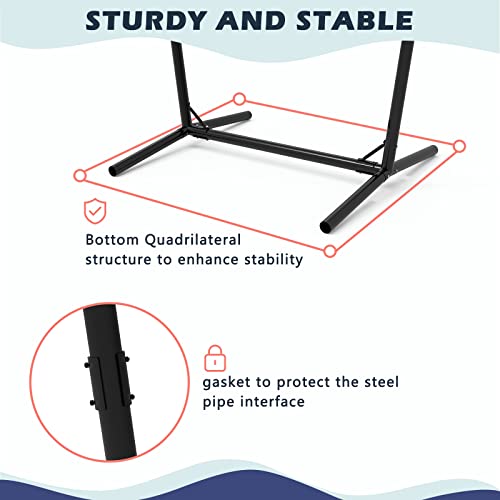Hammock Chair With Stand,Heavy-Duty Hanging Chair With Stand, For Indoor Outdoor,Sturdy Swing Chair With Stand Max Load 350 Pounds…… (X-Large) #TOP2