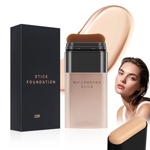 HASAIKA® Base de Maquillaje En Barra, Base de Maquillaje Hidratante y Ligera 2 en 1, Corrector de cobertura total resistente al agua para un aspecto natural (Colores Naturales)