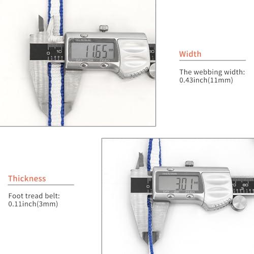 NewDoar Kletterschlinge 10mm Dyneema Schlingen Läufer 22 KN 4840lb Kletter Utility Seil Felsklettern, Erstellen von Ankersystemen, Abseilausrüstung, perfekt für Baumarbeiten-Blau/12''(30cm) 1pcs