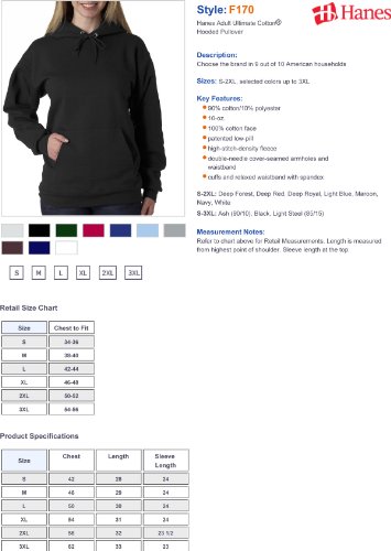 Image of Hanes 9.7 oz. Ultimate Cotton 90 /10 Pullover Hood