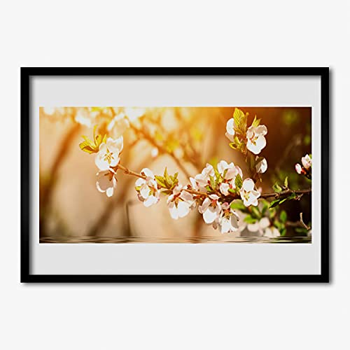 Affiche avec cadre salon chambre cuisine 70x50 cm Tulup image photo fleurs plante nature