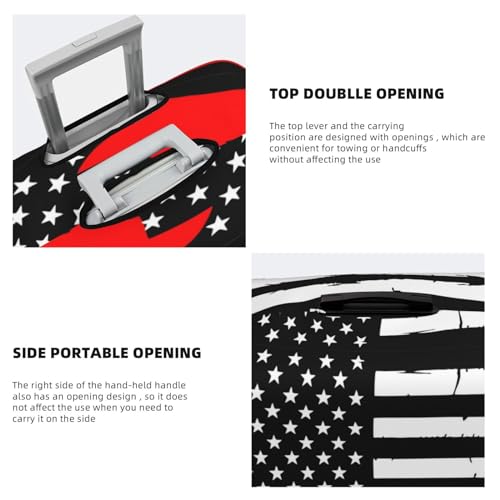 VOSERY Travel Luggage Cover - Firefighters USA Flag Washable Suitcase Covers Protector Fits 18-32 Inch Luggage3